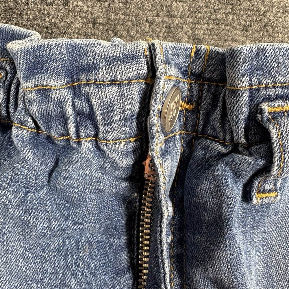$623 Off White Kids Girl's Blue Logo-Stripe‎ Denim Skirt Size 6 - Picture 4 of 13